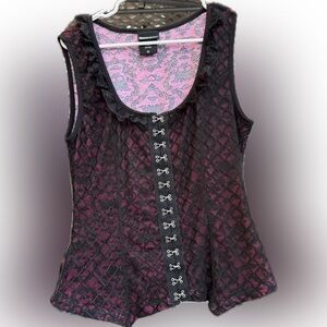 Monster High Black Sleeveless Blouse size XL